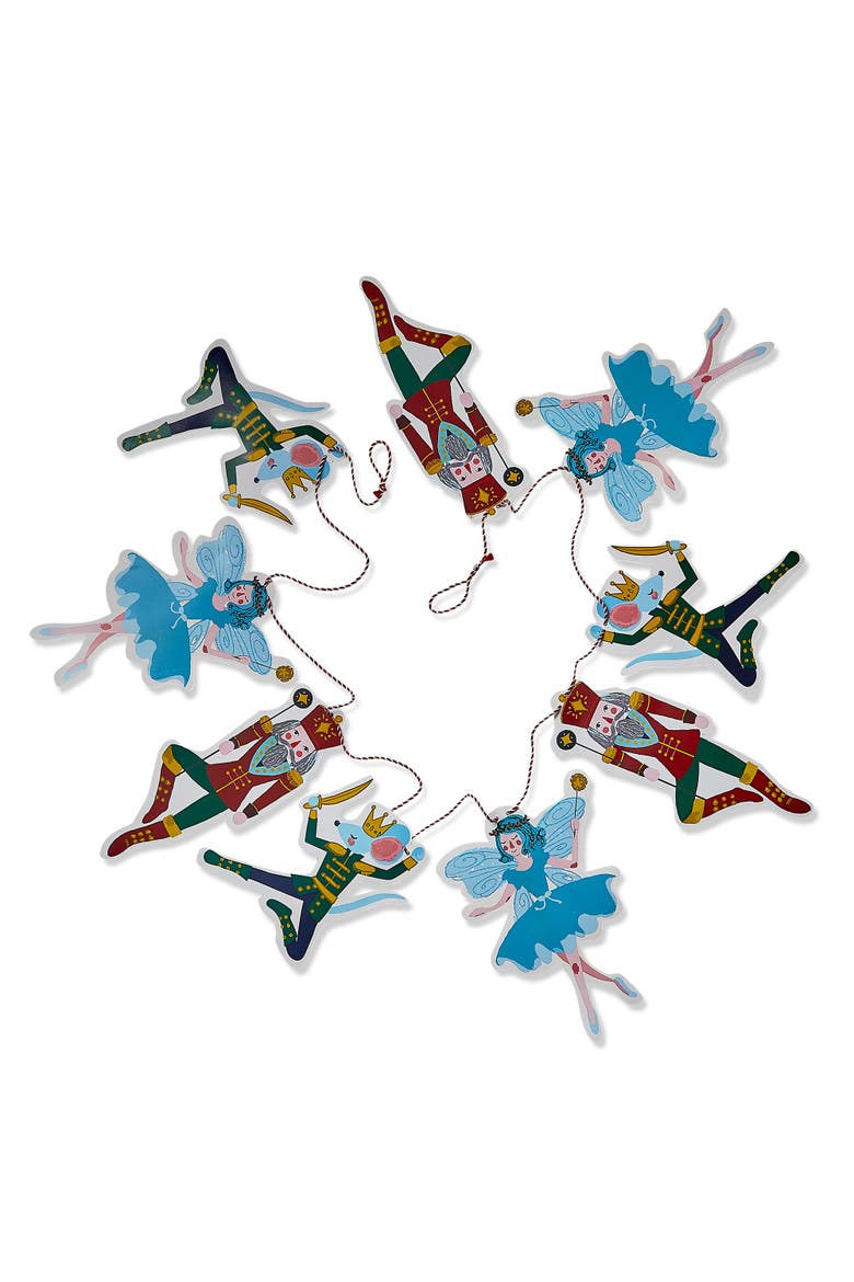 Multicolor Paper Nutcracker Garland for Holiday Decor, Main, color, Blue