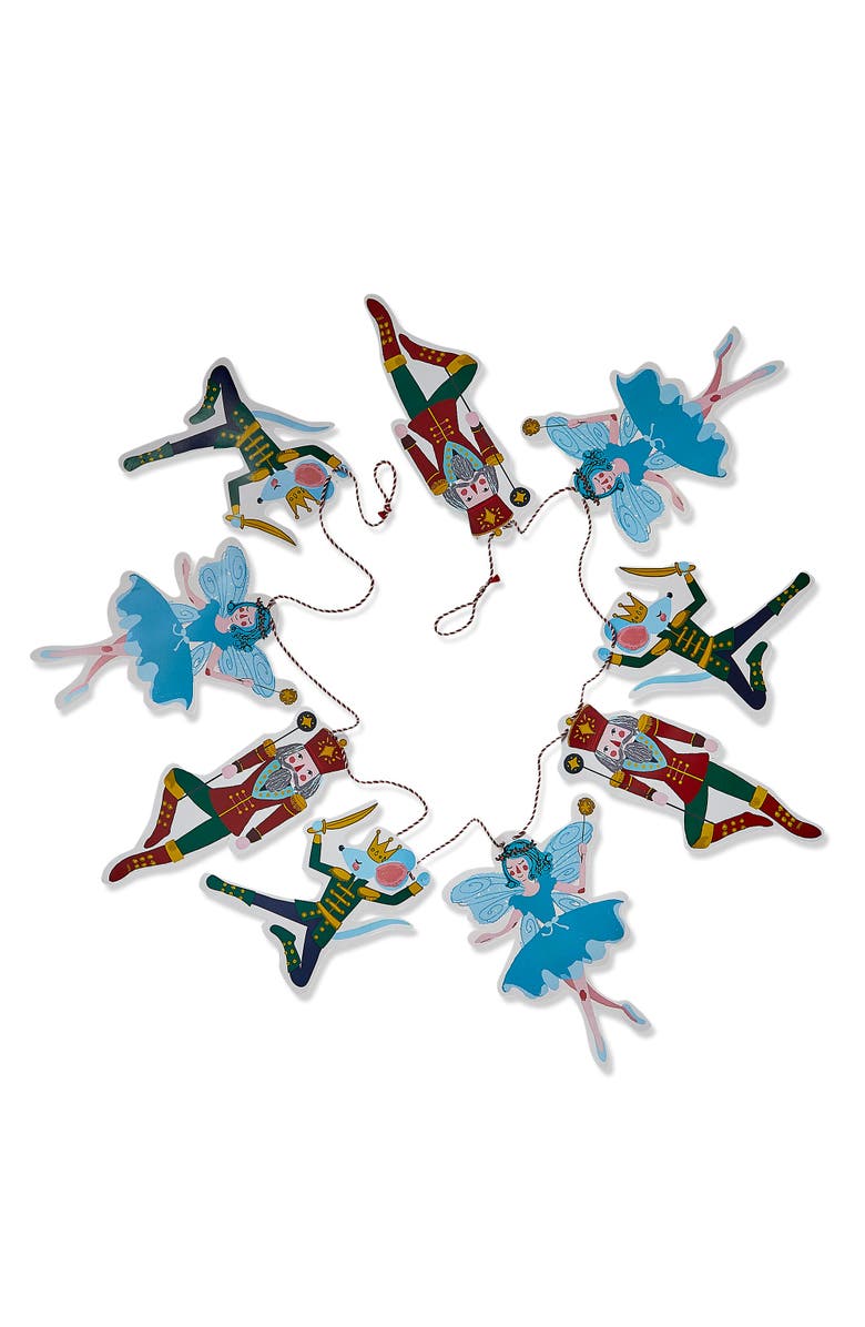 tag Multicolor Paper Nutcracker Garland for Holiday Decor, Main, color, Multicolored