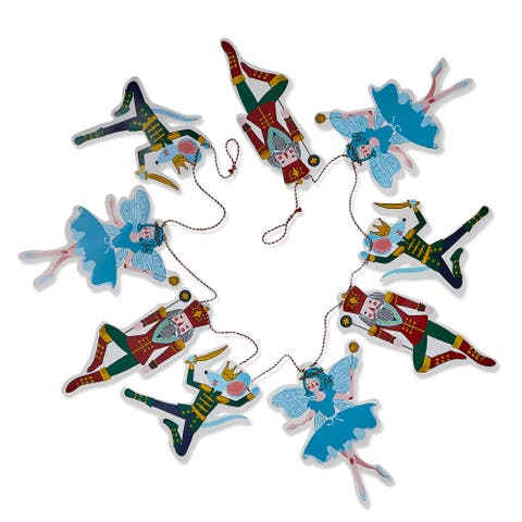 Multicolor Paper Nutcracker Garland for Holiday Decor