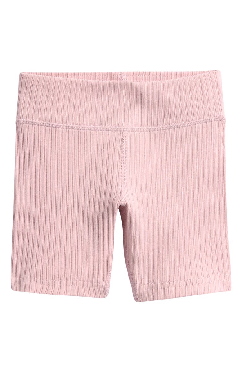 OTTER AVENUE Kids' Brooklyn Rib Bike Shorts, Main, color, Washed Rose