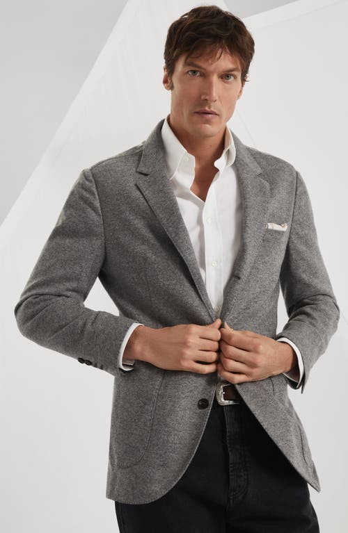 Brunello Cucinelli Cashmere Jersey Blazer In Graphite