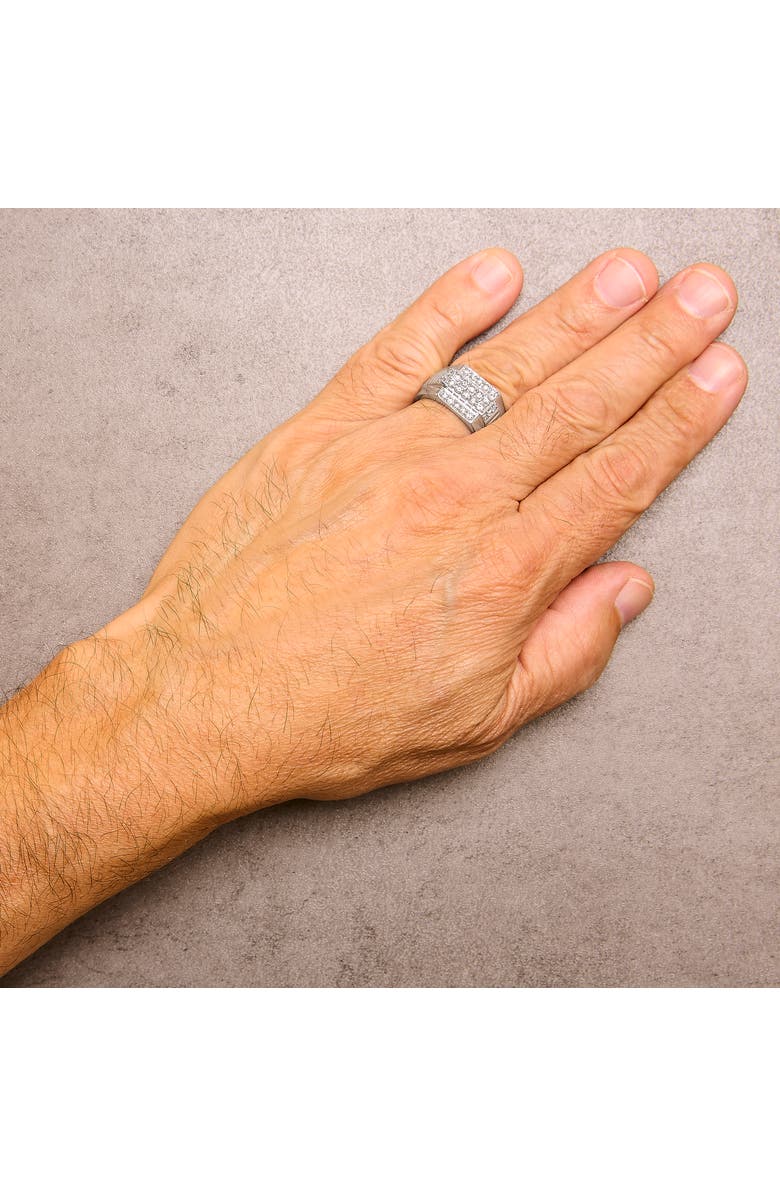 Haus of Brilliance Men's Silver 1.00 Cttw Diamond Multi Row Band Ring, Alternate, color, Silver