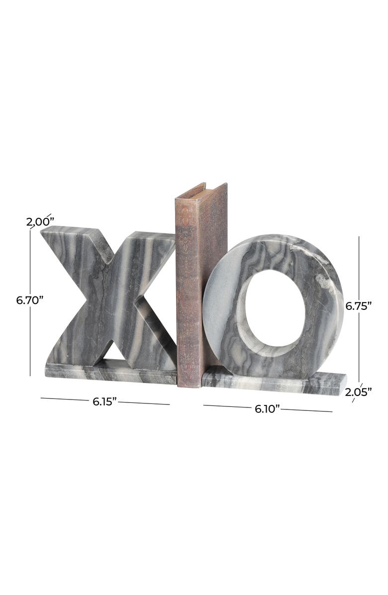 VIVIAN LUNE HOME XO Marble Bookends, Alternate, color,