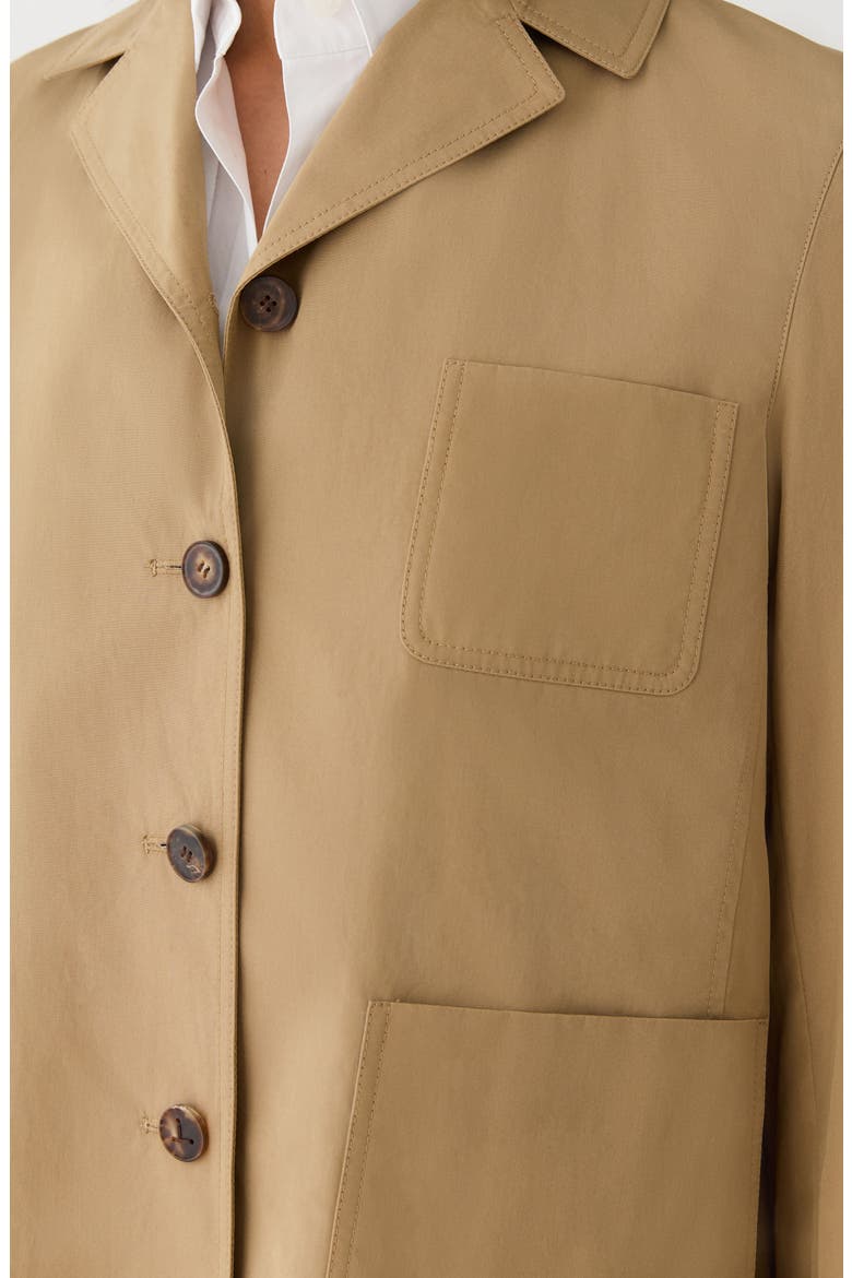 Patch Pocket Organic Cotton Poplin Jacket, Alternate, color, CADET KHAKI