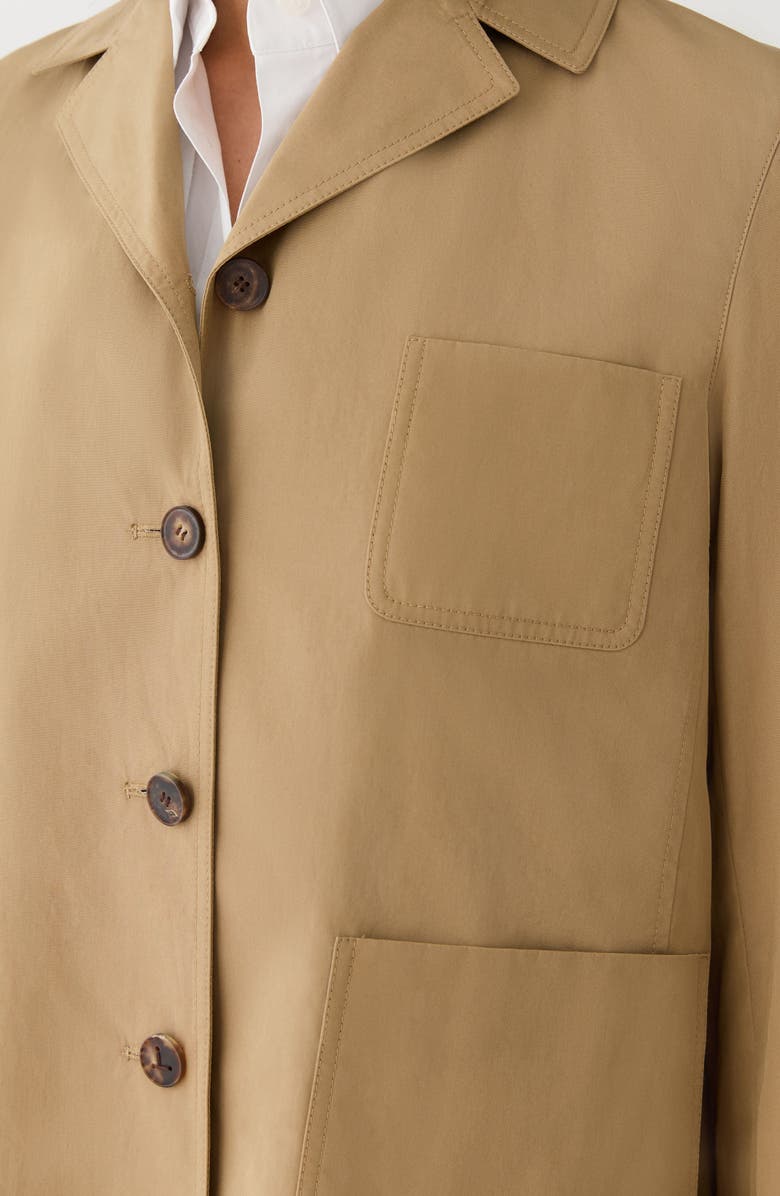 Lafayette 148 New York Patch Pocket Organic Cotton Poplin Jacket, Alternate, color, Cadet Khaki