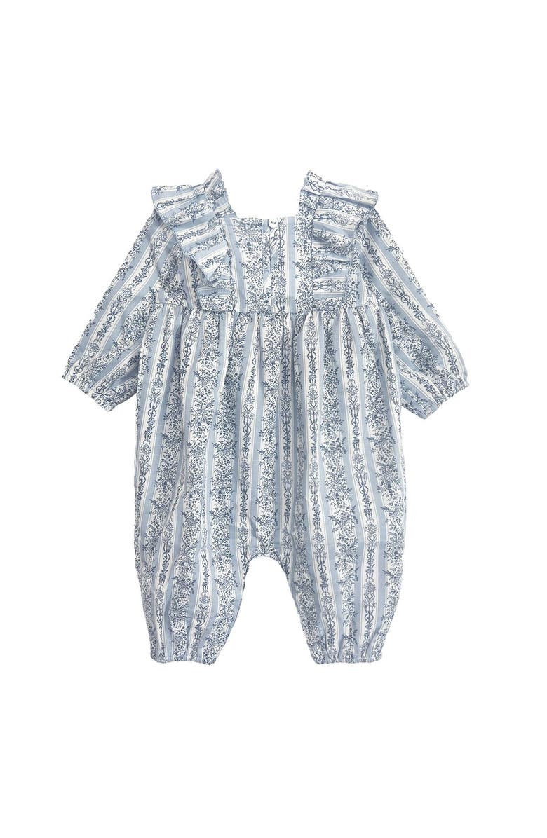 Mabel + Honey Georgina Romper, Alternate, color, Blue