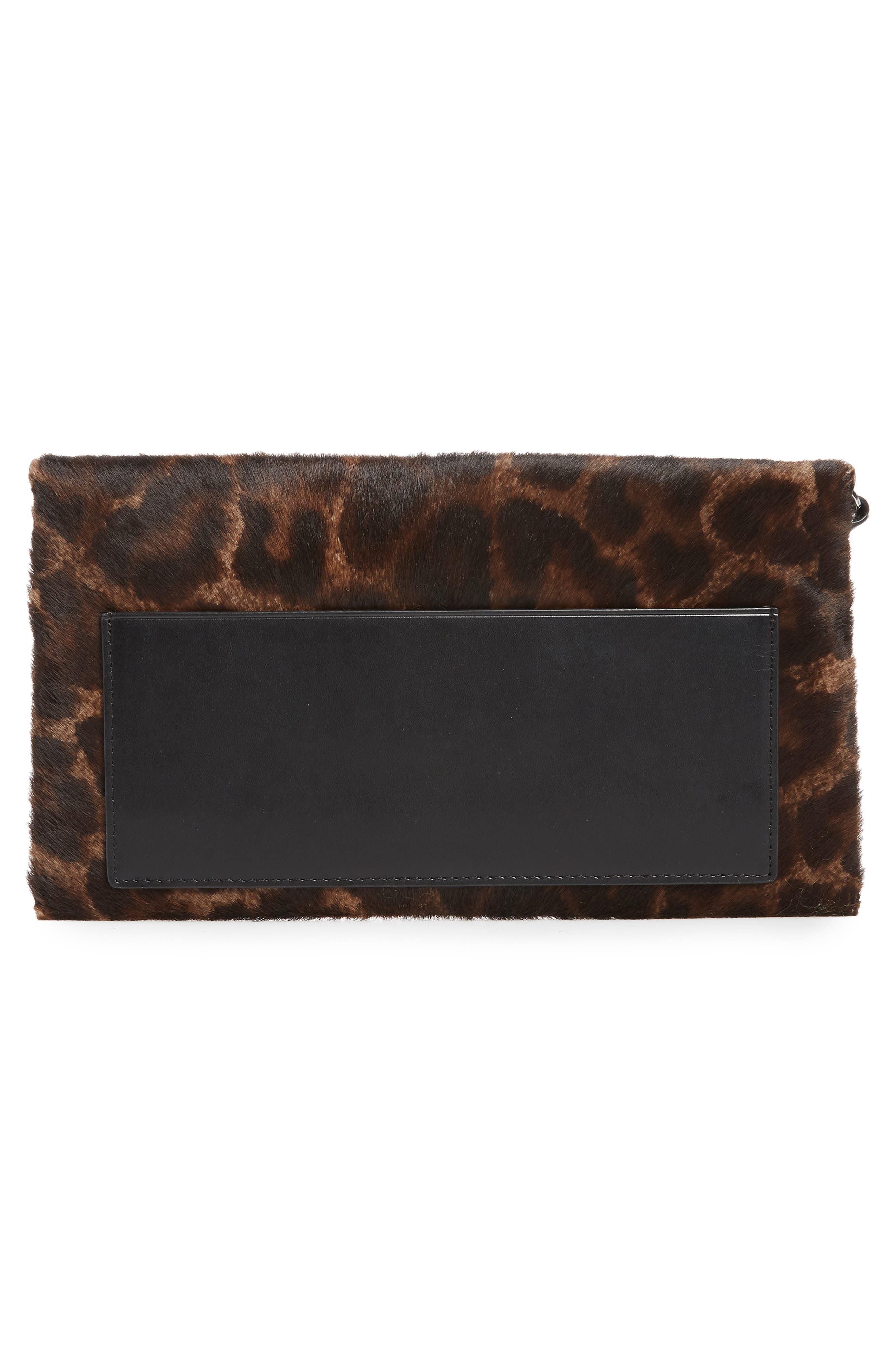 AllSaints Voltaire Large Envelope Genuine Calf Hair Clutch, Alternate, color, 