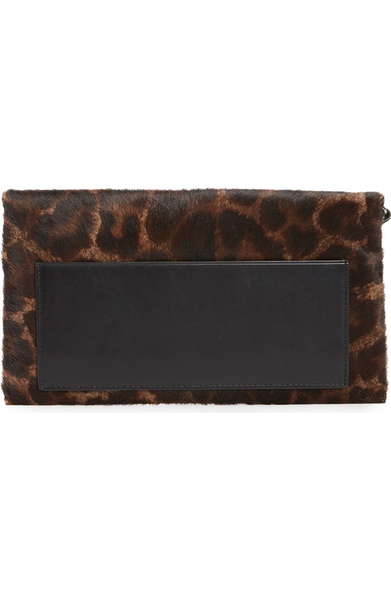 AllSaints Voltaire Large Envelope Genuine Calf Hair Clutch, Alternate, color,