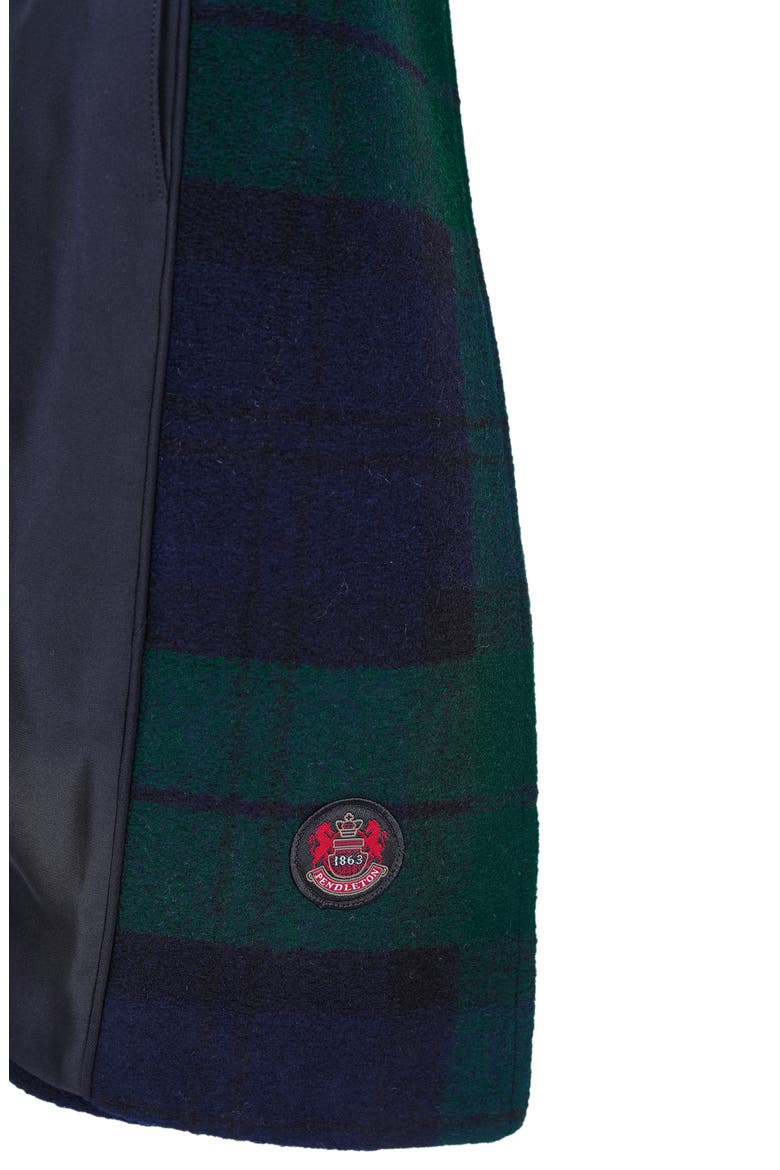 Forest Park Double Breasted Wool Blend Coat, Alternate, color, BLACK WATCH