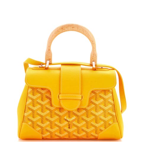 Saigon Top Handle Bag Coated Canvas with Leather Mini