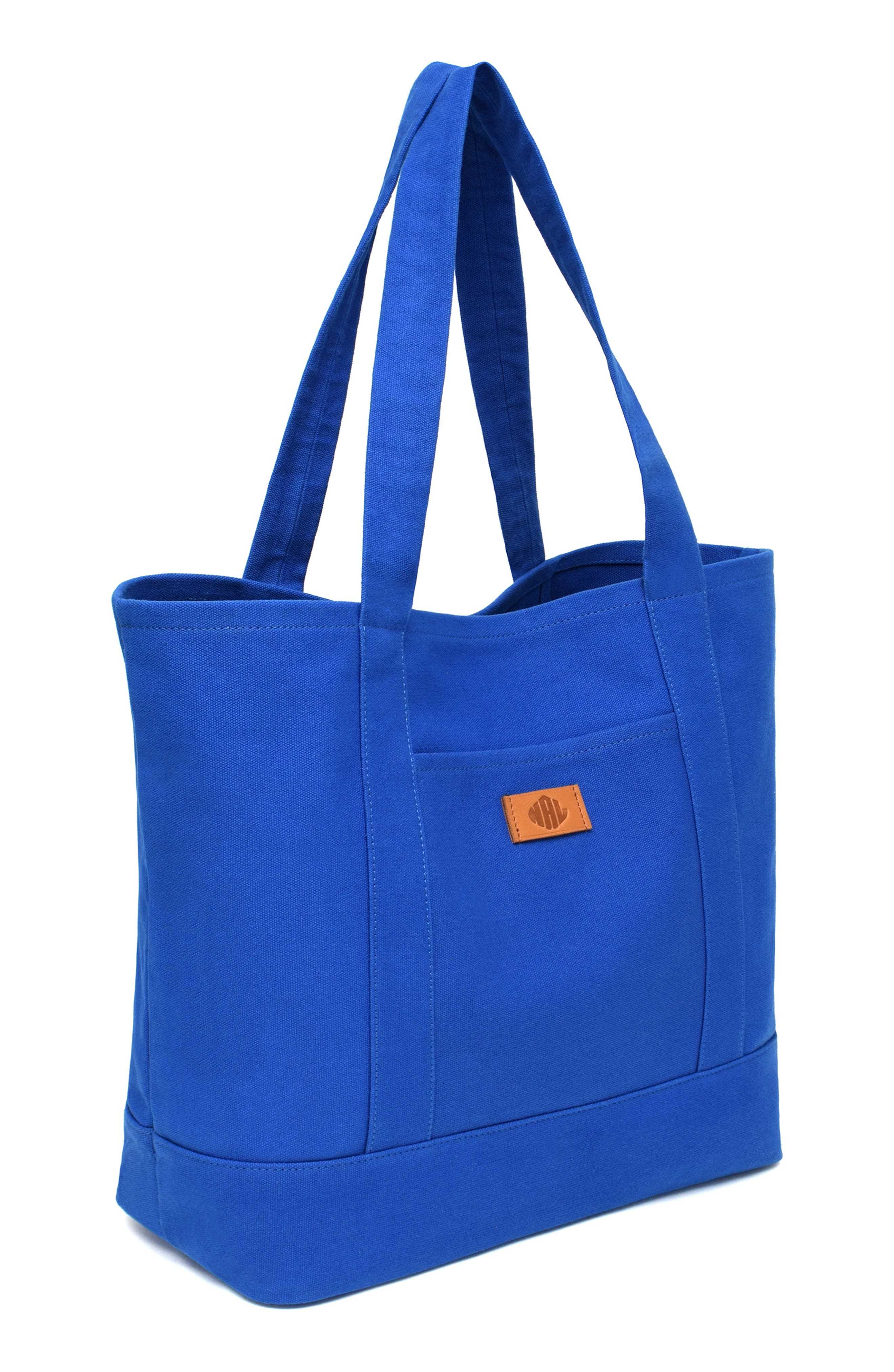 New Amsterdam Leatherworks Kylee Canvas Tote, Alternate, color, Royal