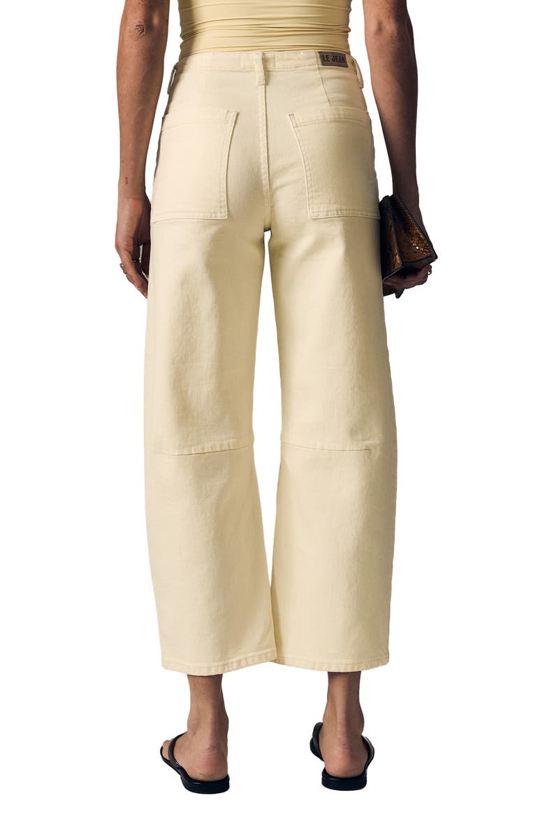 LE JEAN High Waist Barrel Jeans, Alternate, color, Lemon Yellow