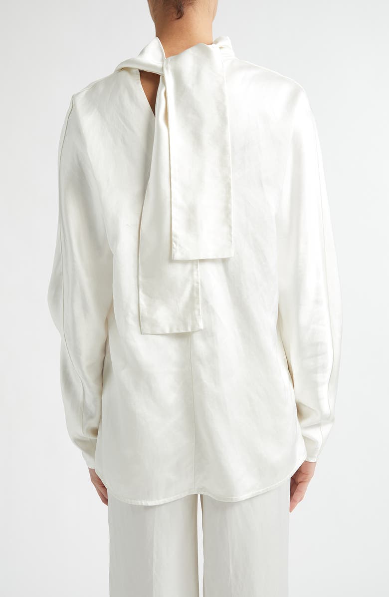 TOTEME Cowl Neck Top, Alternate, color, White