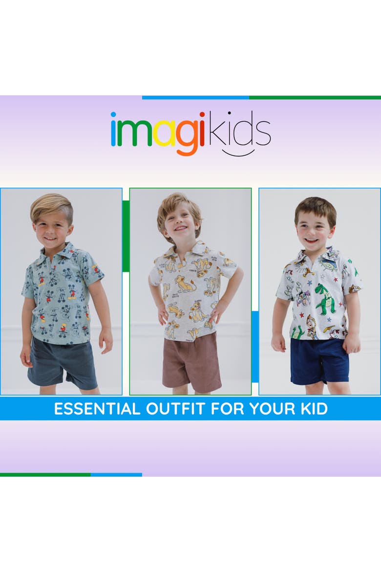 Toy Story 2-Piece Polo and Shorts Set, Alternate, color, Toy Story Grey Navy