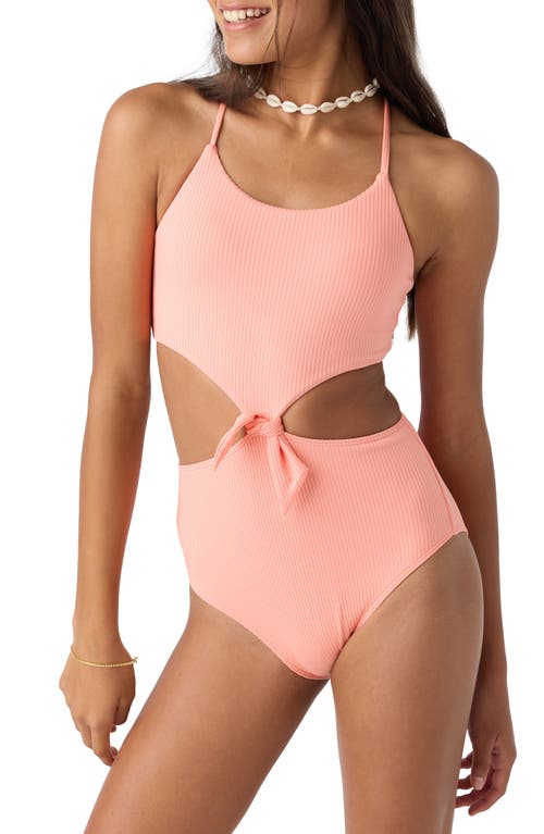 O'neill Dawn Break Knot Front One-piece Swimsuit In Desert Flower