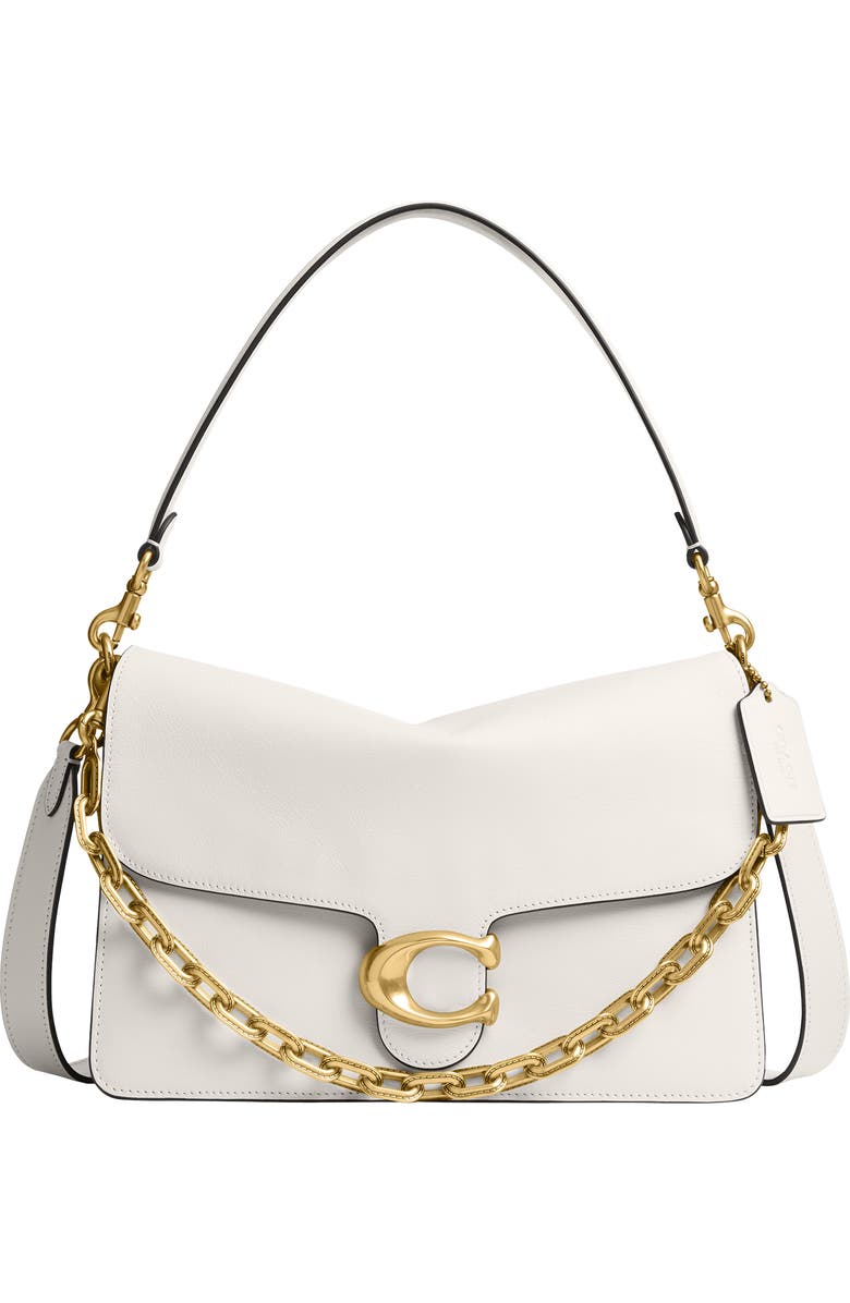 COACH Tabby 30 Chain Smooth Leather Shoulder Bag, Main, color, Chalk
