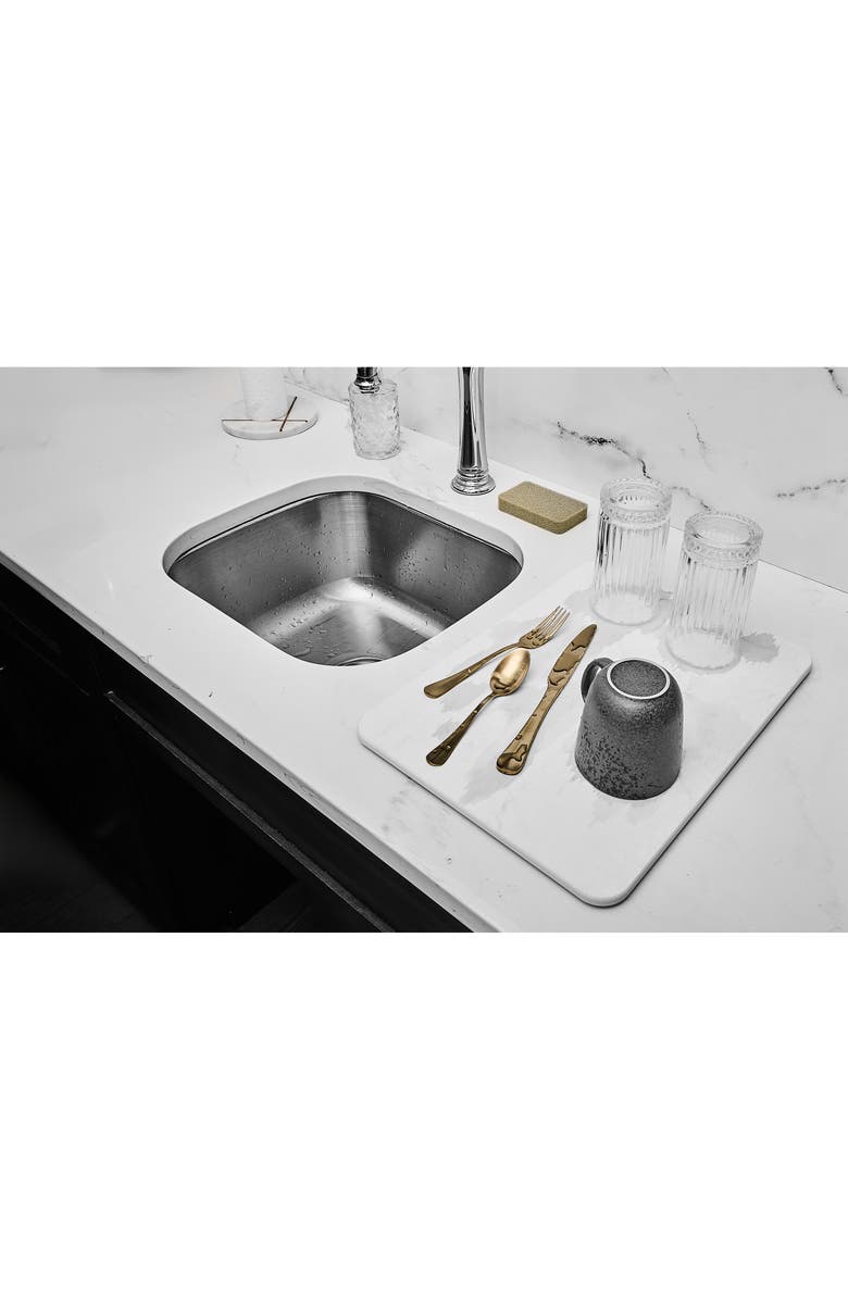 Core Home Quick Drying Kitchen Mat, Alternate, color, White Marble