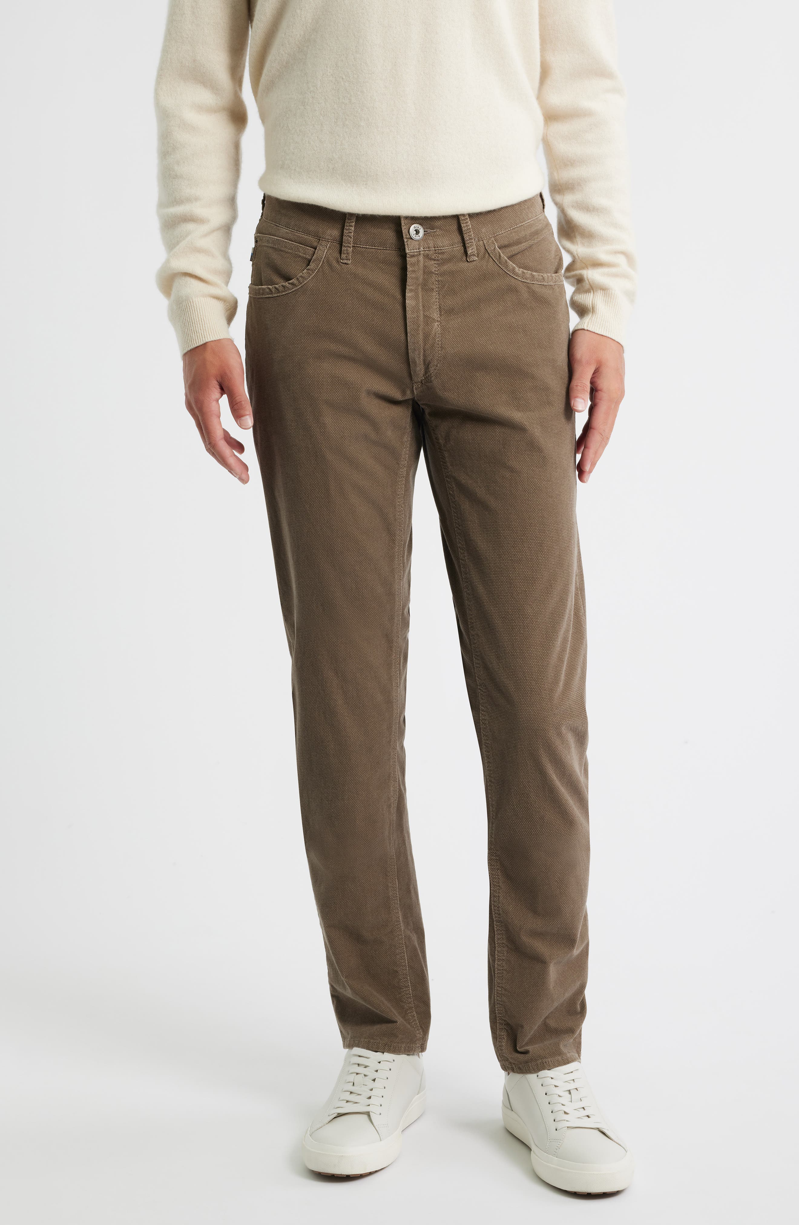 Brax Chuck Hi Flex Fancy Modern Fit Five-Pocket Pants in Walnut 