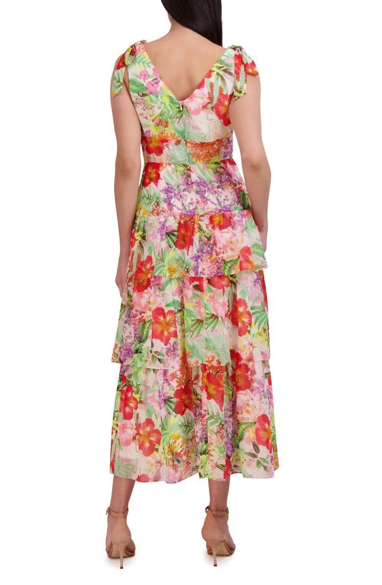 Julia Jordan Floral Tie Strap Tiered Maxi Dress, Alternate, color, 