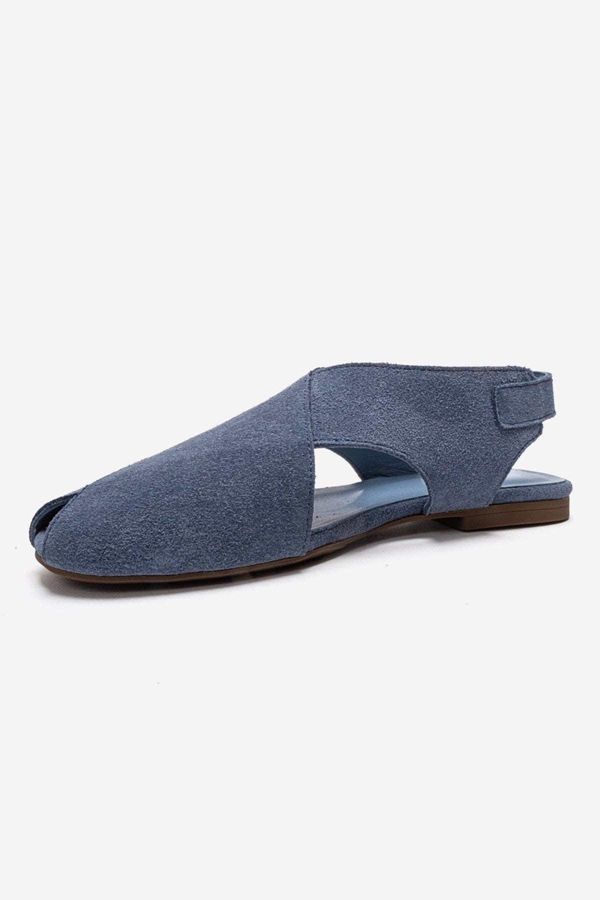 Monaro Leather Sandal, Alternate, color, Denim Suede