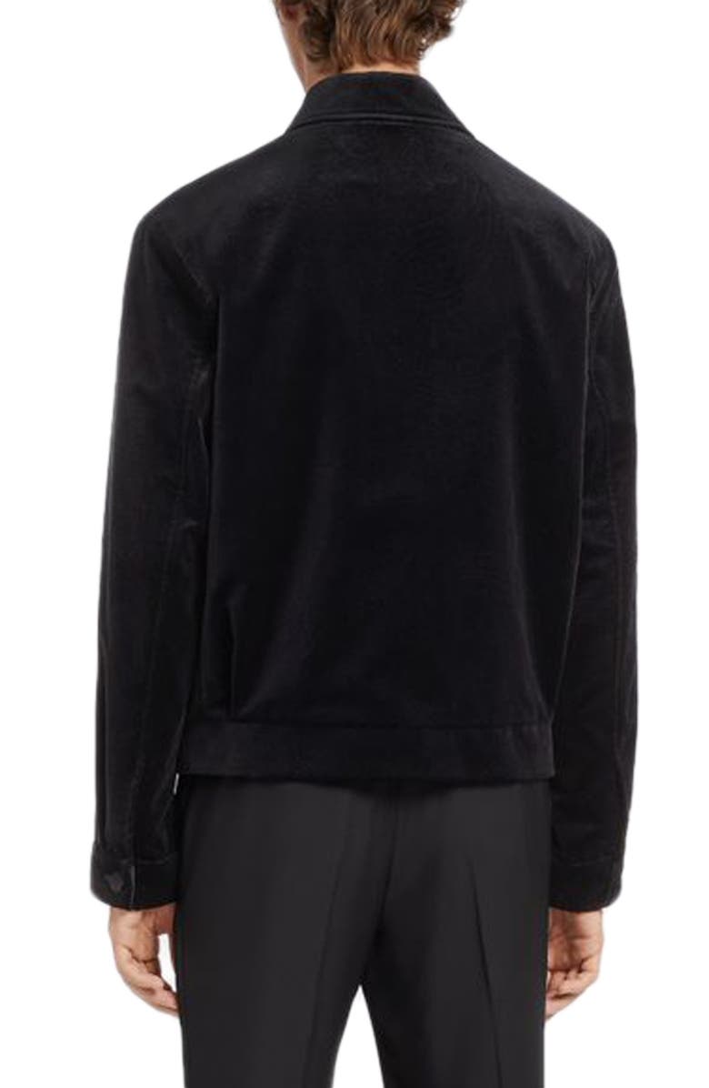 ZEGNA Devoré Cotton Velveteen Evening Bomber Jacket, Alternate, color, 