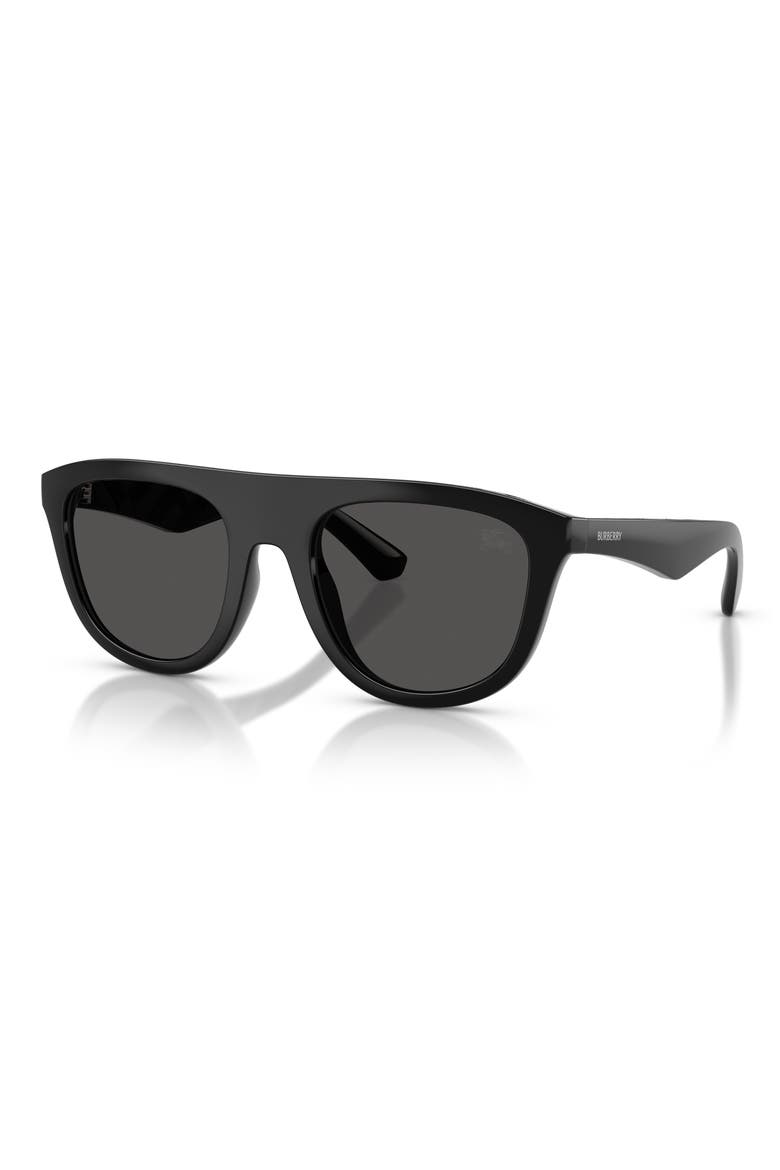 55mm Square Sunglasses, Alternate, color, BLACK / DARK GREY