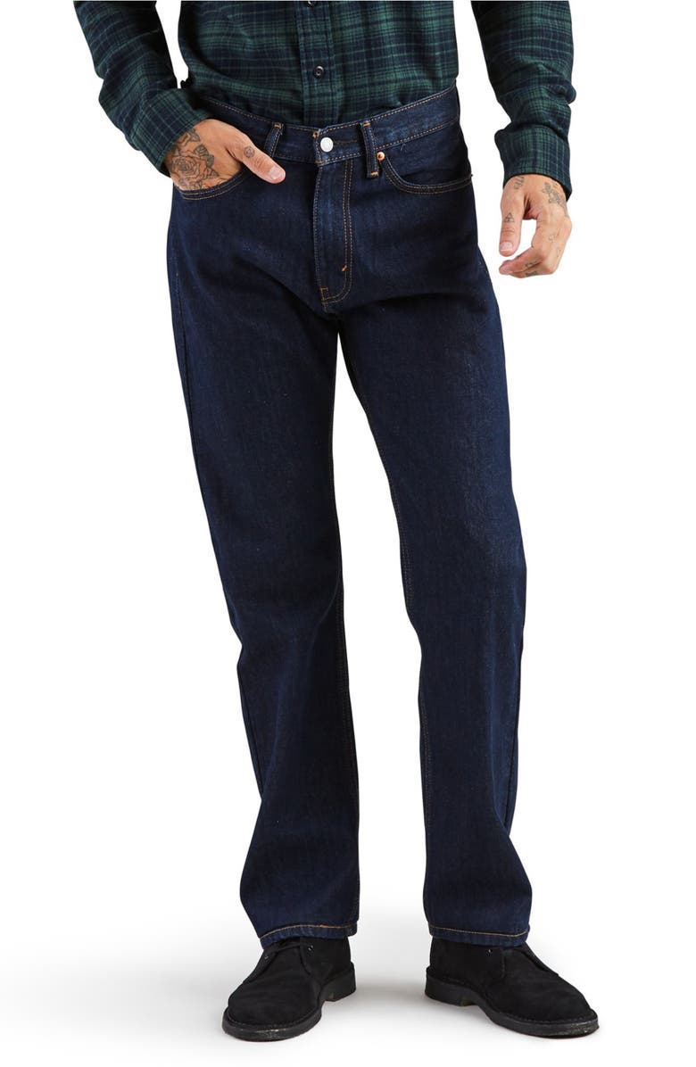 Levi's<sup>®</sup> 505<sup>™</sup> Regular Fit Straight Leg Jeans, Main, color, Rinse 37741
