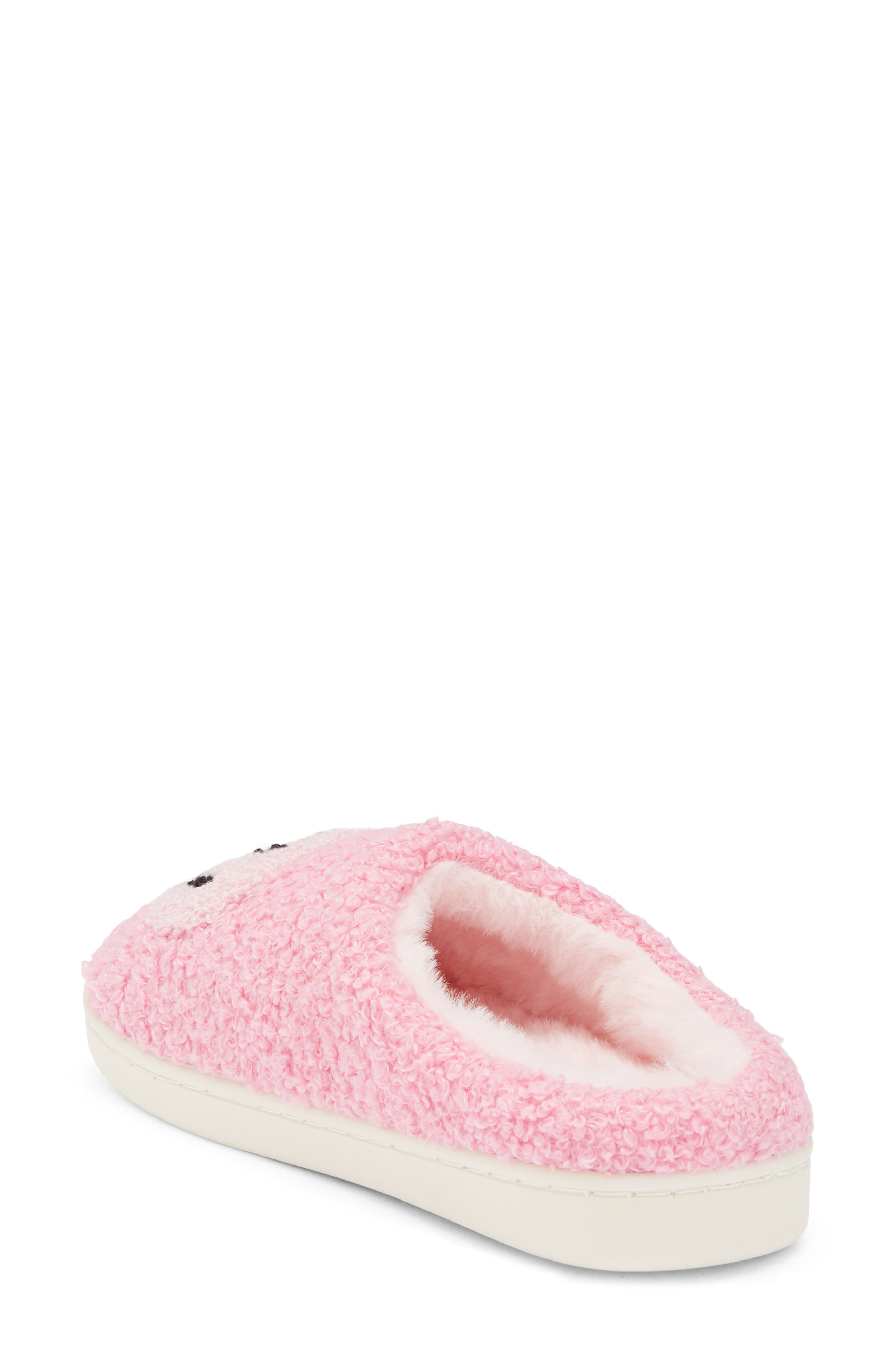 Kids' Smiley Face Slipper, Alternate, color, PINK LIGHT