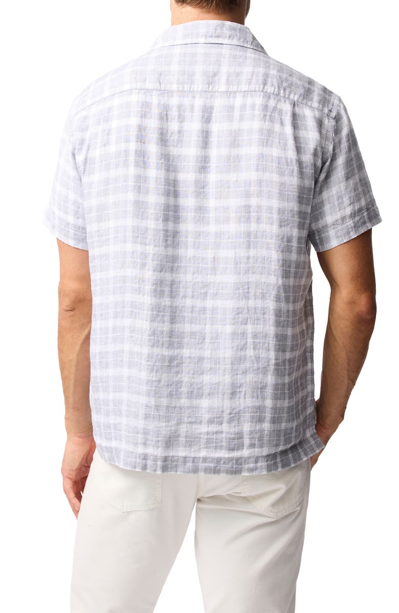 Rodd & Gunn McLaren Park Check Short Sleeve Linen Button-Up Shirt, Alternate, color, Dusk