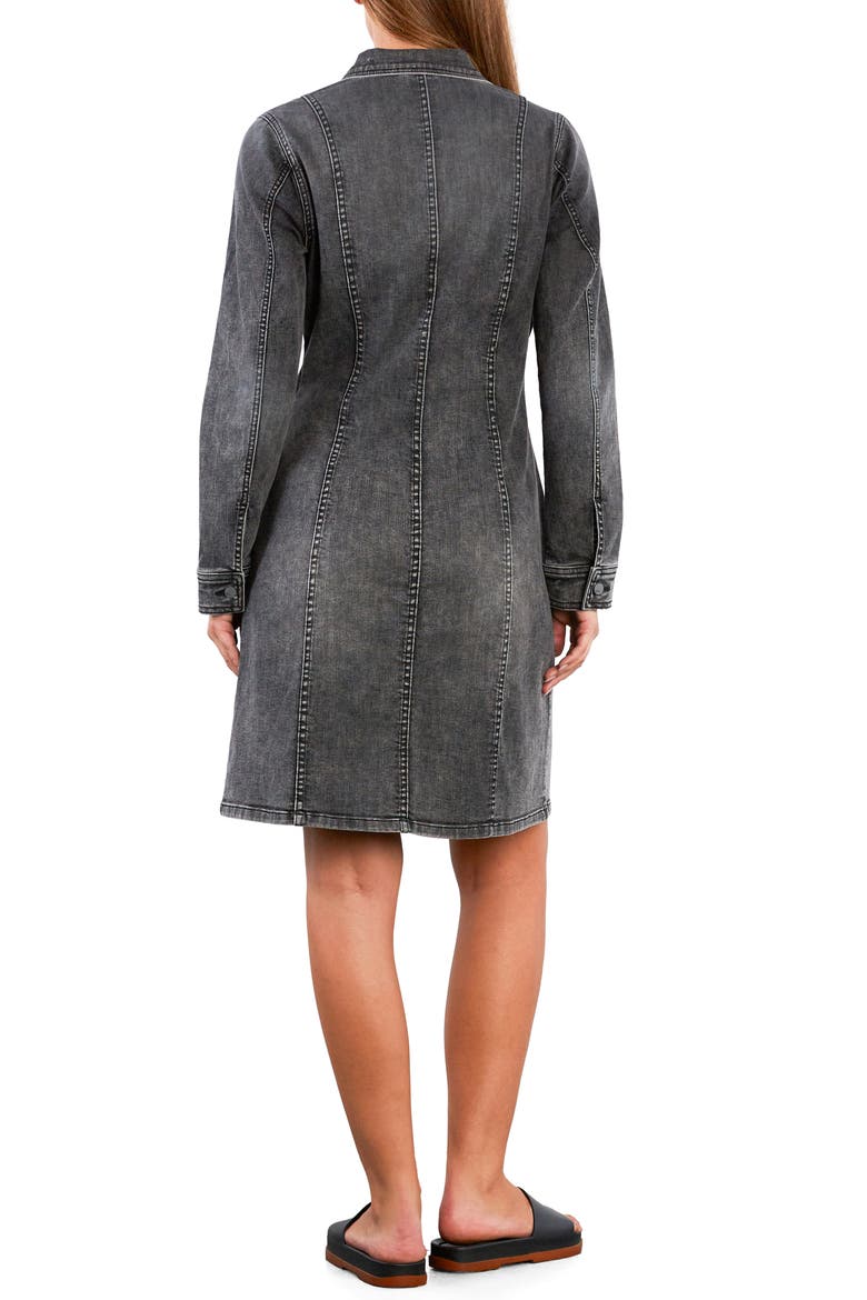 I Love Denim Long Sleeve Dress, Alternate, color, SOFT GREY
