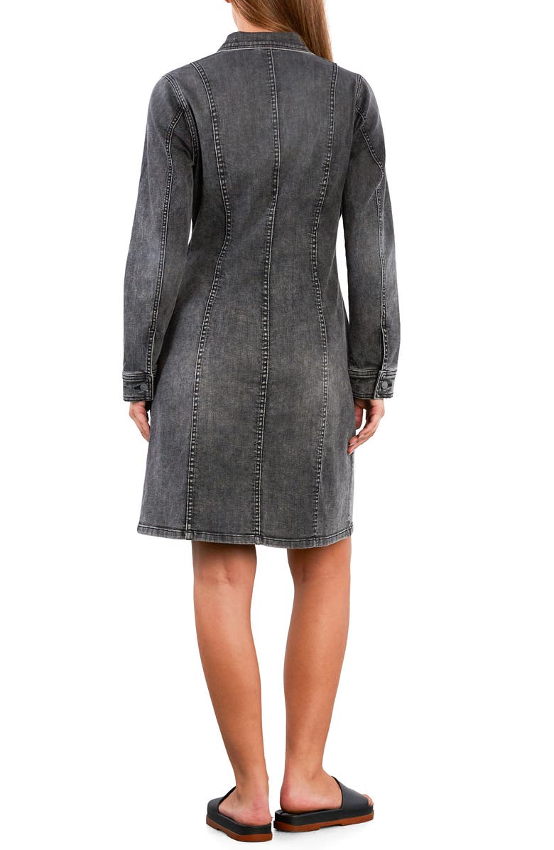 Wash Lab Denim I Love Denim Long Sleeve Dress, Alternate, color, Soft Grey
