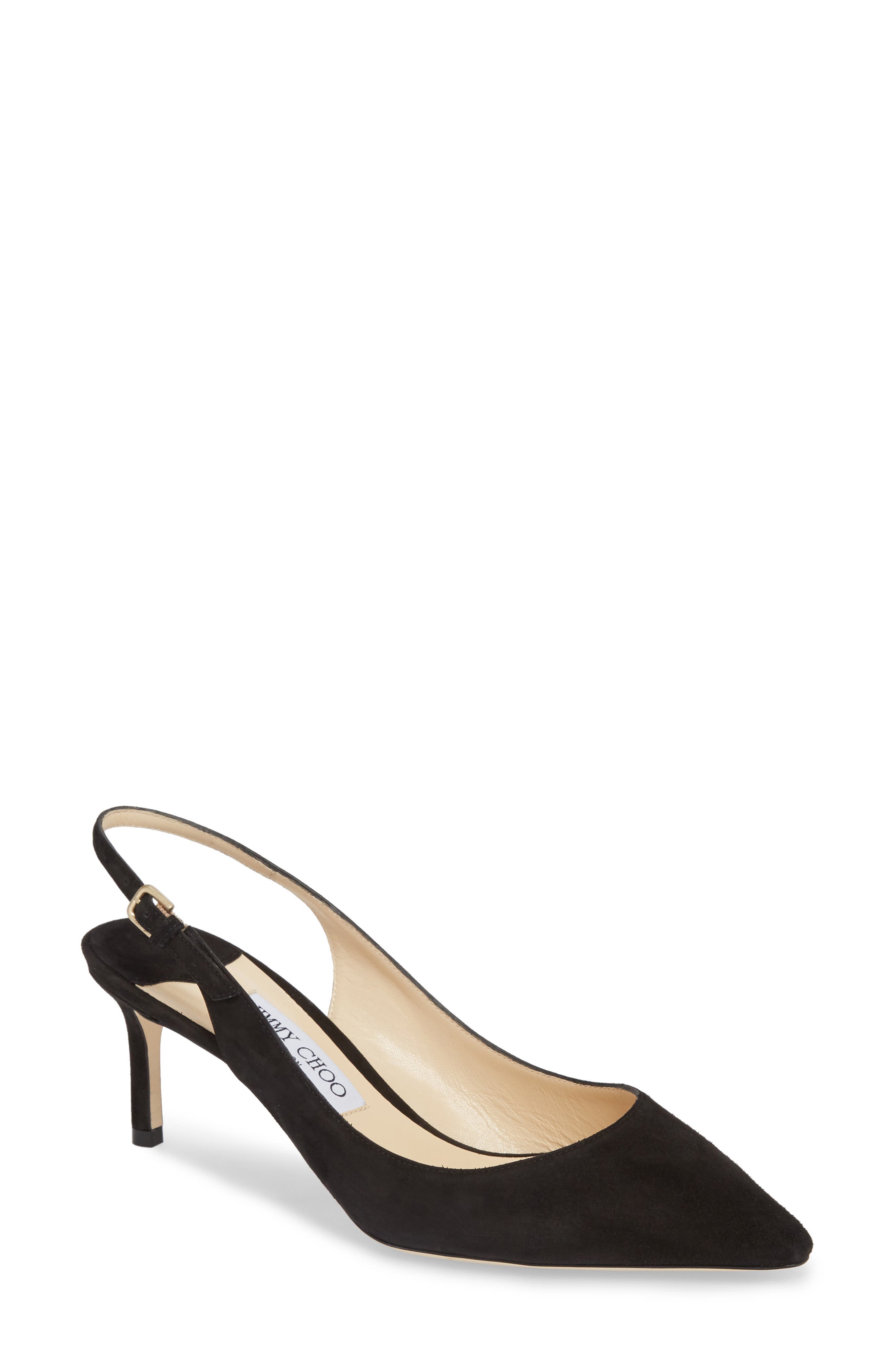 Erin Suede Slingback Pump, Main, color, BLACK