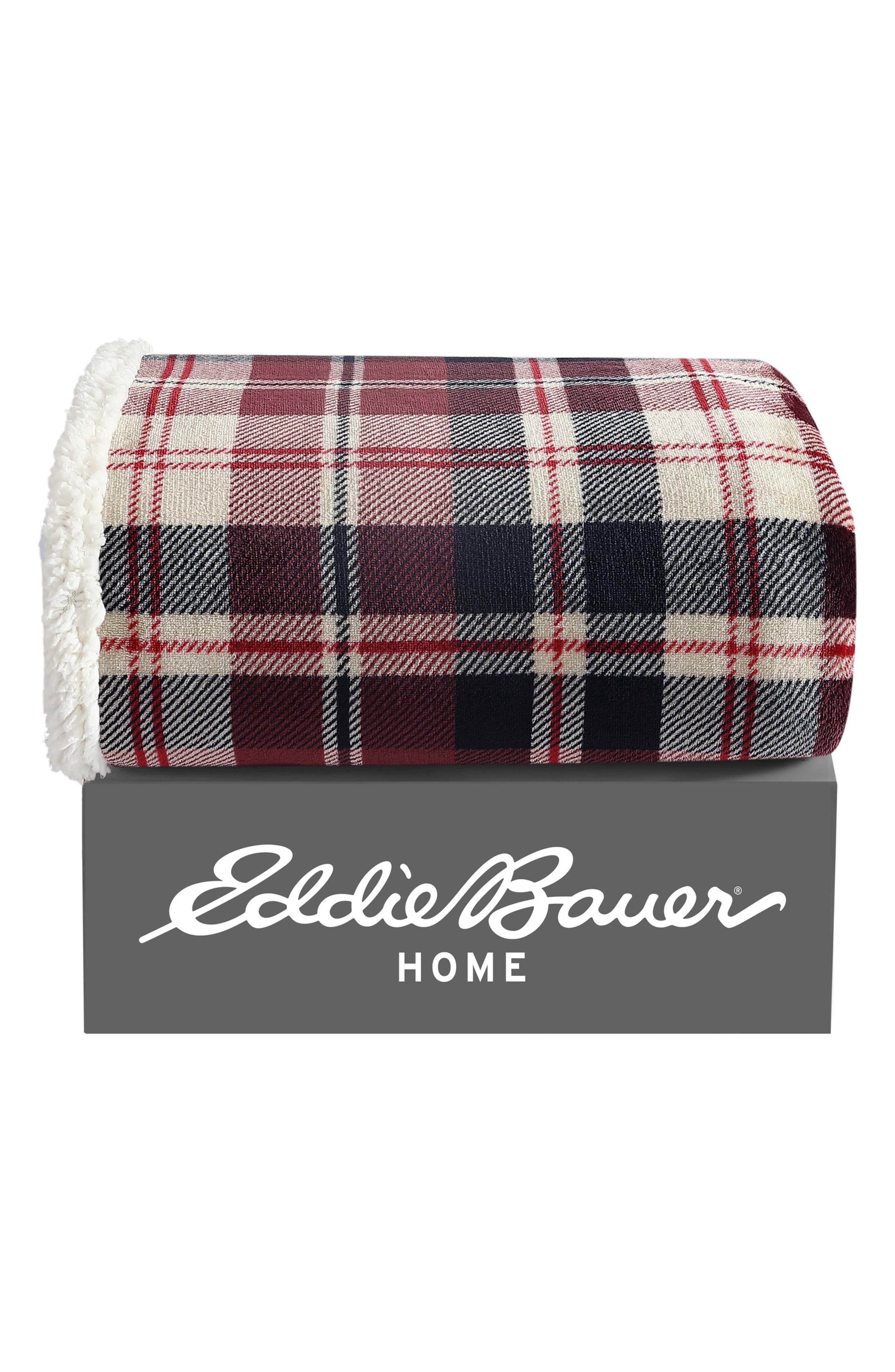 Eddie Bauer Trailhead Plaid Popcorn Fleece Throw Blanket | Nordstromrack