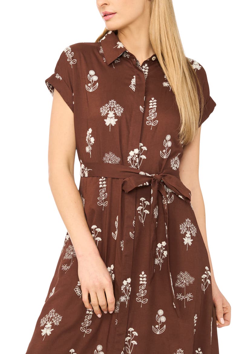 Brandi Tie Waist Midi Dress, Alternate, color, BITTER CHOCOLATE