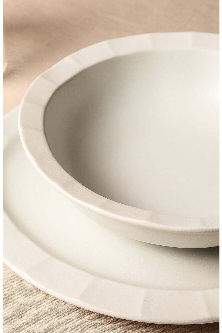 Oasis Stoneware 4-Piece Salad Plate Set, Alternate, color, White