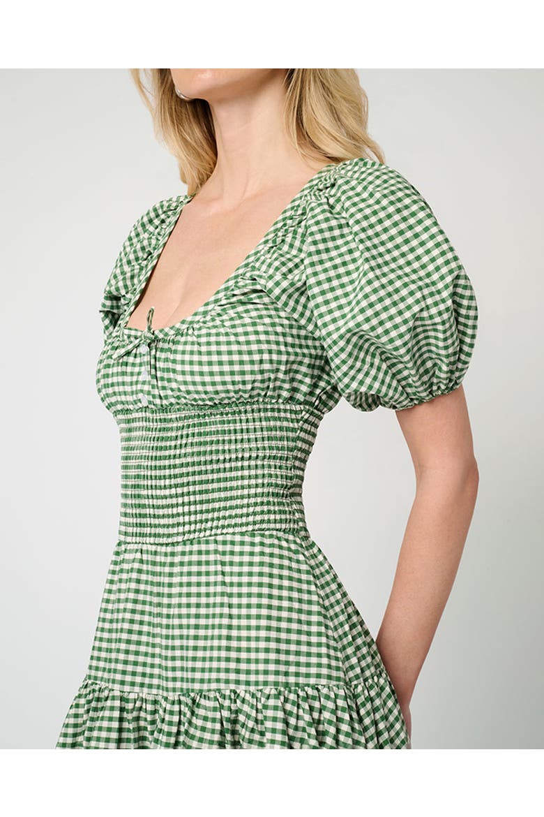weworewhat puff sleeve smocked midi dress Weworewhat Puff Sleeve Smocked Midi Dress
