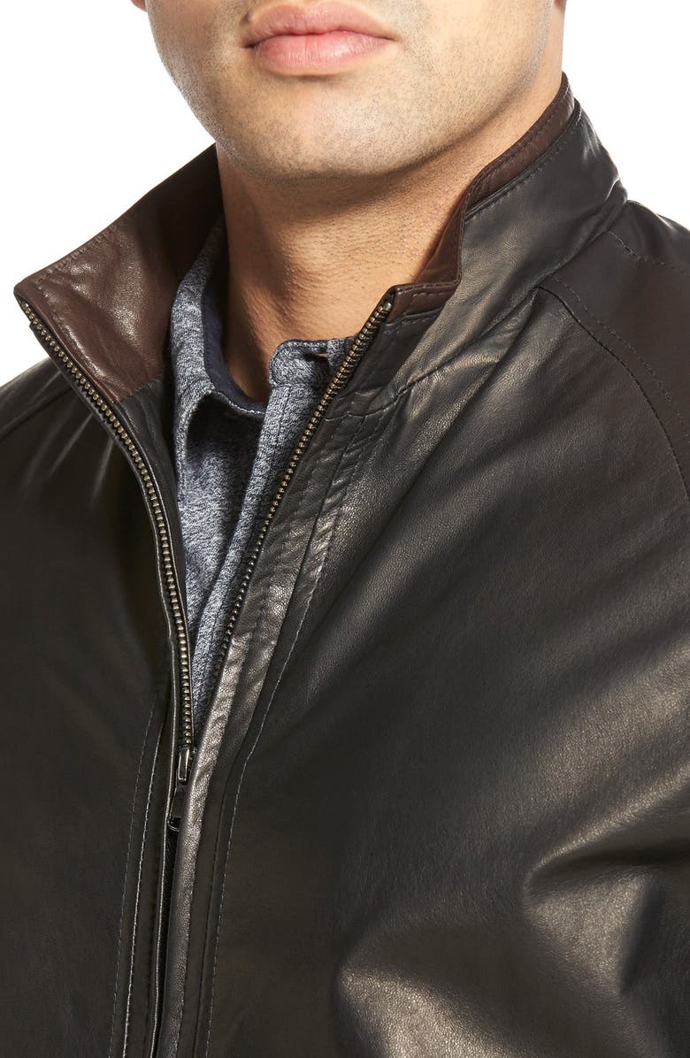 Remy Leather Lambskin Leather Jacket, Alternate, color, Midnite