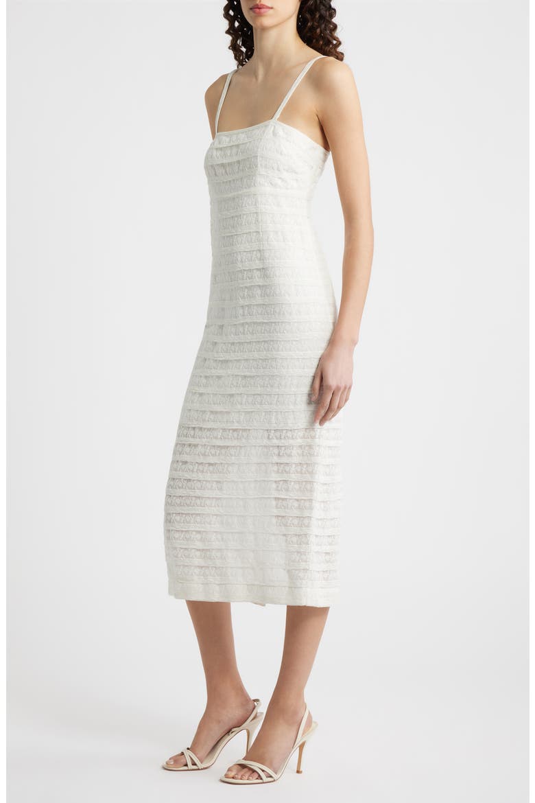 Verna Embroidered Lace Cotton Dress, Alternate, color, WHITE