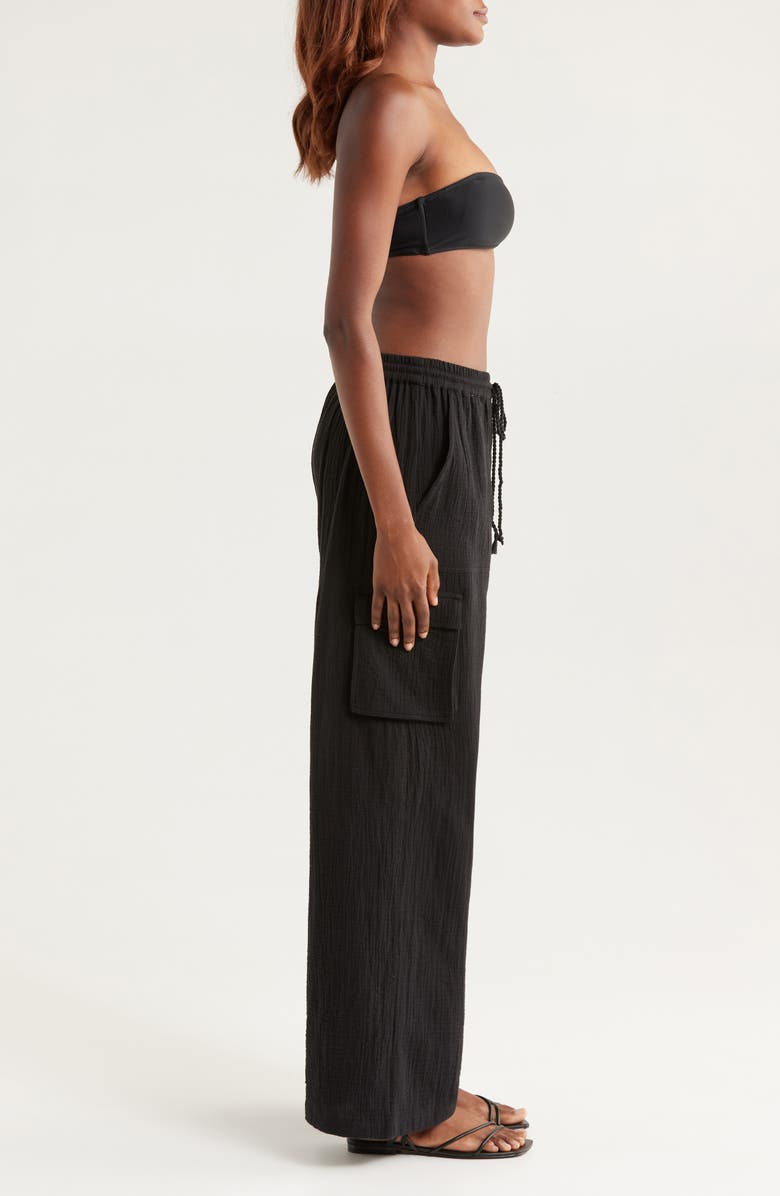 Nordstrom Cotton Gauze Cover-Up Cargo Pants, Alternate, color, 