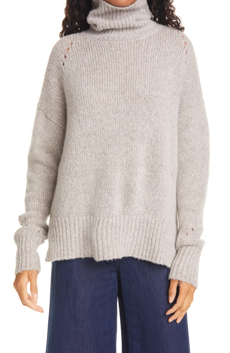 La Ligne Wool & Cashmere Turtleneck Sweater, Main, color,