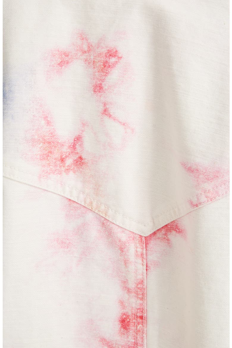Tie Dye Puff Sleeve Top, Alternate, color, PINK