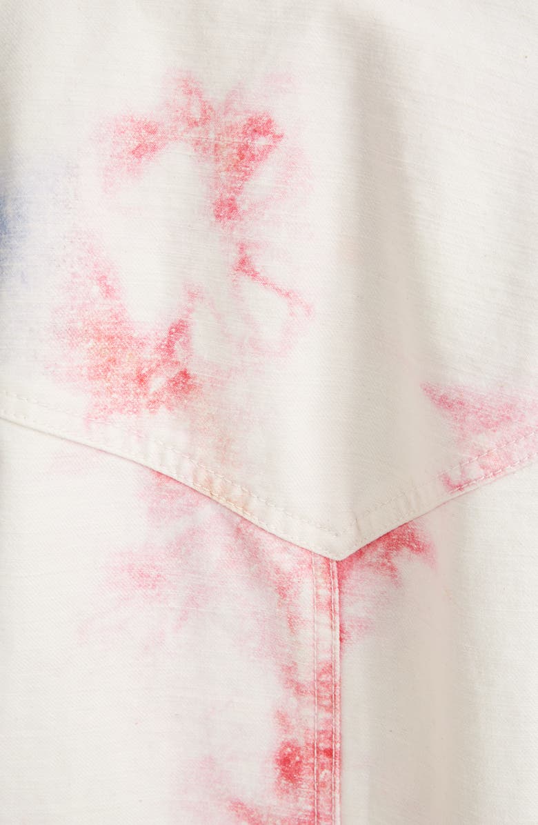 Isabel Marant Tie Dye Puff Sleeve Top, Alternate, color,