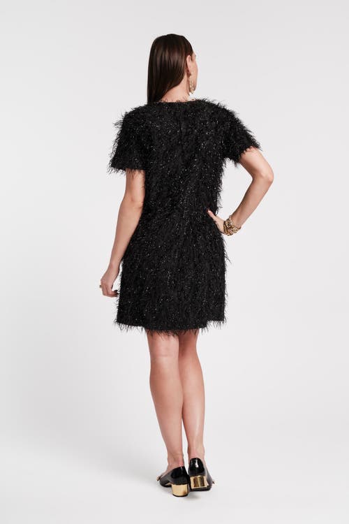 Shop Frances Valentine Shifty Dress Gotham Shag Poly In Black