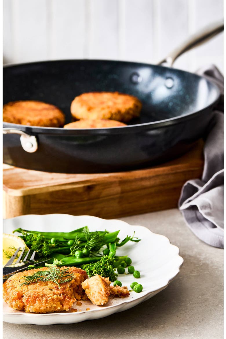 GREEN STONE™ 12.5" Frypan with Helper Handle, Alternate, color, Black