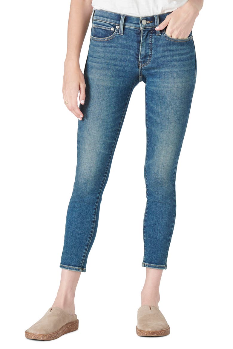 Ava Mid Rise Skinny Jeans, Main, color, LYELL
