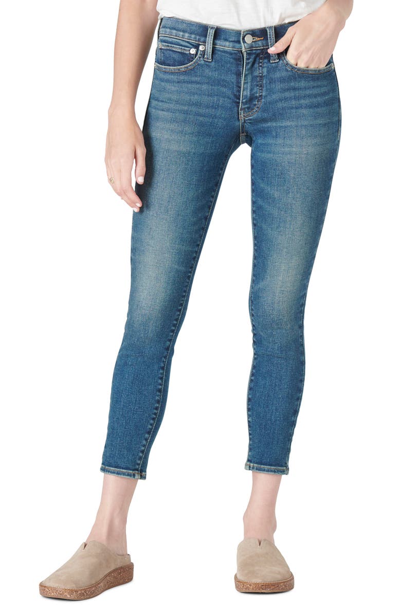 Lucky Brand Ava Mid Rise Skinny Jeans, Main, color, Lyell
