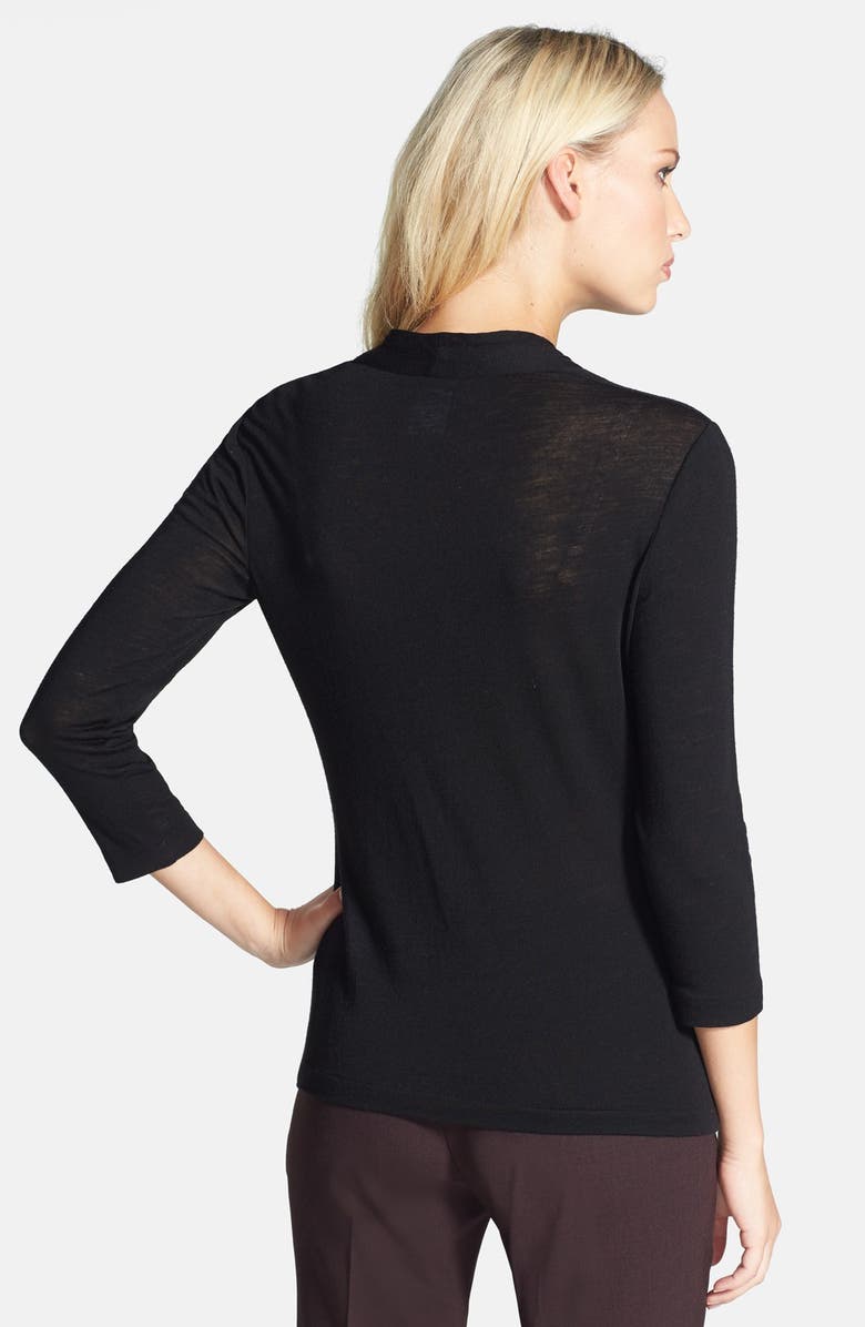 Lafayette 148 New York Pleated V-Neck Top, Alternate, color, 