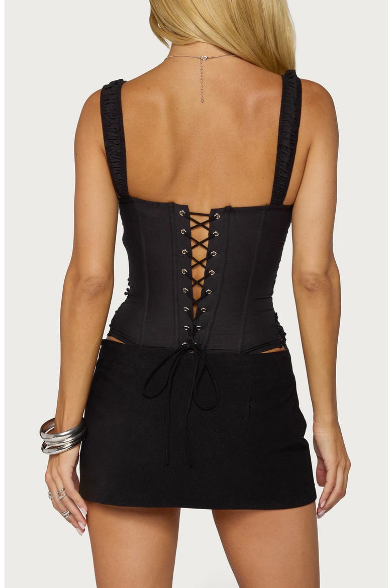 Jana Lace Corset Tank, Alternate, color, BLACK
