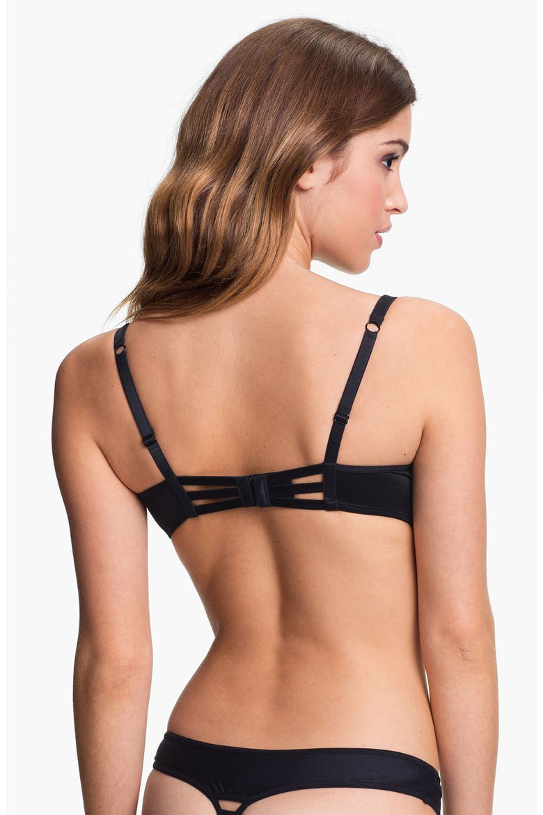 'Charms' Underwire Balconette Bra, Alternate, color, BLACK