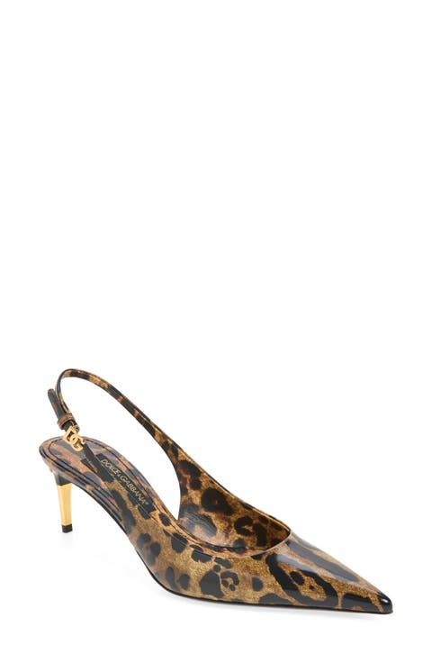 Lollo Leather Slingback Pump